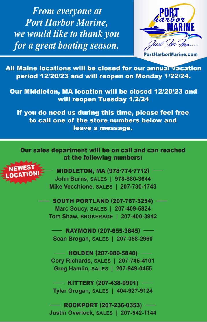 Port Harbor Marine Located in South Portland, Raymond, Rockport